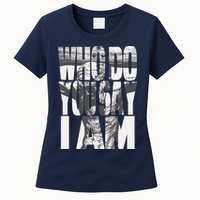 Jesus Christ On The Cross Who Do You Say I Am Christian Womens T-Shirt