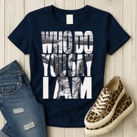 Jesus Christ On The Cross Who Do You Say I Am Christian Womens T-Shirt