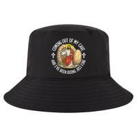 Jesus Coming Out Of My Cave And Ive Been Doing Just Fine Cool Comfort Performance Bucket Hat