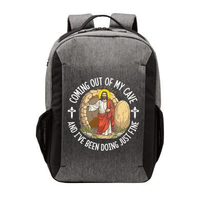 Jesus Coming Out Of My Cave And Ive Been Doing Just Fine Vector Backpack