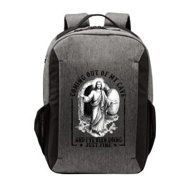 Jesus Coming Out Of My Cave And I've Been Doing Just Fine Vector Backpack