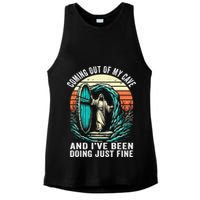 Jesus Coming Out Of My Cave And Ive Been Doing Just Fine Ladies PosiCharge Tri-Blend Wicking Tank