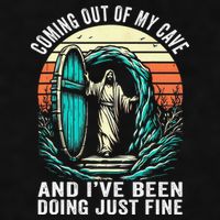 Jesus Coming Out Of My Cave And Ive Been Doing Just Fine Ladies PosiCharge Tri-Blend Wicking Tank