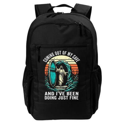 Jesus Coming Out Of My Cave And Ive Been Doing Just Fine Daily Commute Backpack