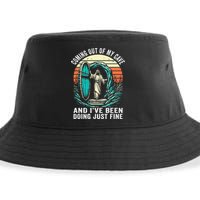 Jesus Coming Out Of My Cave And Ive Been Doing Just Fine Sustainable Bucket Hat