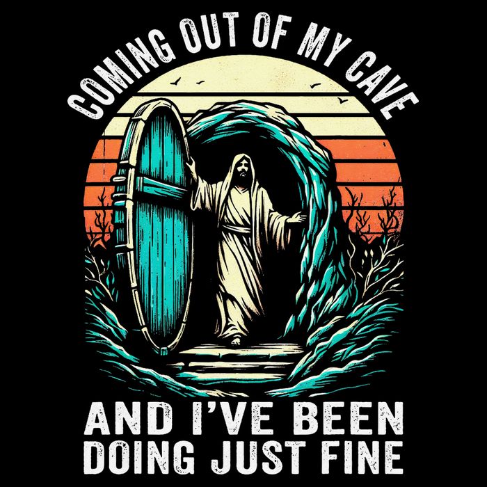 Jesus Coming Out Of My Cave And Ive Been Doing Just Fine Bucket Hat