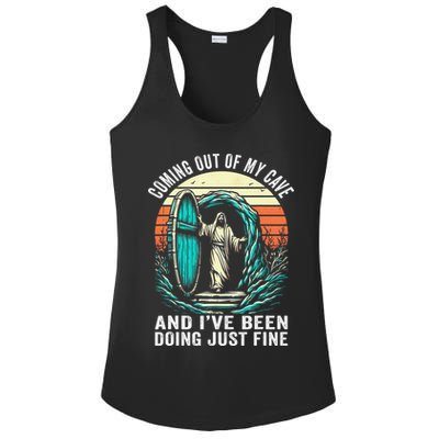 Jesus Coming Out Of My Cave And Ive Been Doing Just Fine Ladies PosiCharge Competitor Racerback Tank