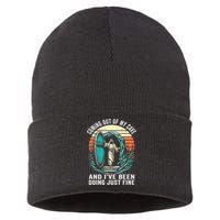 Jesus Coming Out Of My Cave And Ive Been Doing Just Fine Sustainable Knit Beanie