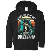Jesus Coming Out Of My Cave And Ive Been Doing Just Fine Toddler Hoodie