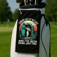 Jesus Coming Out Of My Cave And Ive Been Doing Just Fine Golf Towel