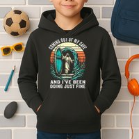 Jesus Coming Out Of My Cave And Ive Been Doing Just Fine Kids Hoodie