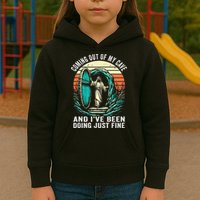 Jesus Coming Out Of My Cave And Ive Been Doing Just Fine Kids Hoodie