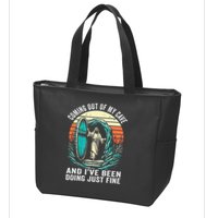 Jesus Coming Out Of My Cave And Ive Been Doing Just Fine Zip Tote Bag