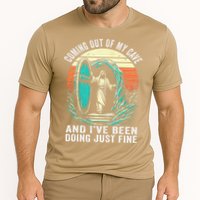 Jesus Coming Out Of My Cave And Ive Been Doing Just Fine Performance Shirt