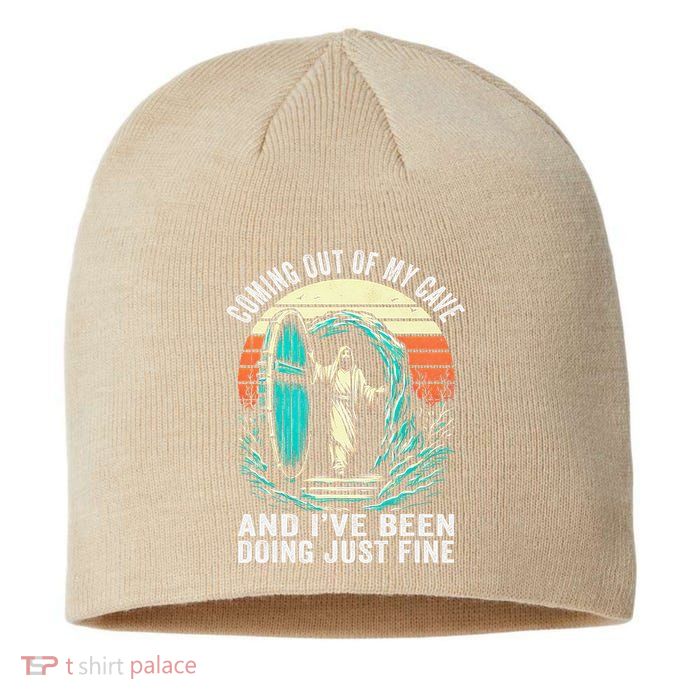 Jesus Coming Out Of My Cave And Ive Been Doing Just Fine Sustainable Beanie