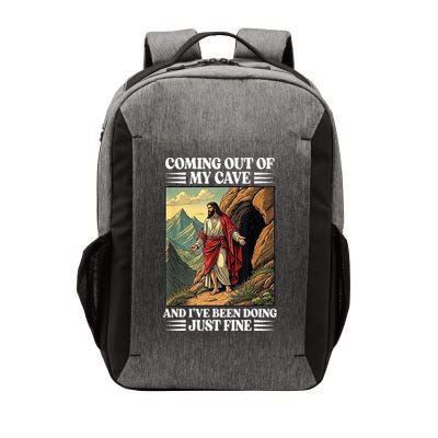 Jesus Coming Out Of My Cave And I've Been Doing Just Fine   Vector Backpack