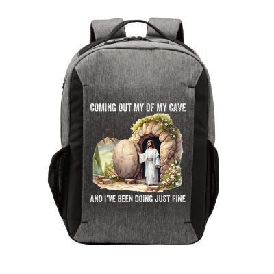Jesus Coming Out Of My Cave And Ive Been Doing Just Fine Vector Backpack