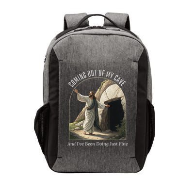 Jesus Coming Out Of My Cave And I've Been Doing Just Fine Vector Backpack