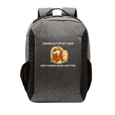 Jesus Coming Out Of My Cave And I've Been Doing Just Fine Vector Backpack