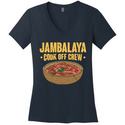 Jambalaya Cook Off Crew Louisiana Competition Cooking Cute Gift Women's V-Neck T-Shirt