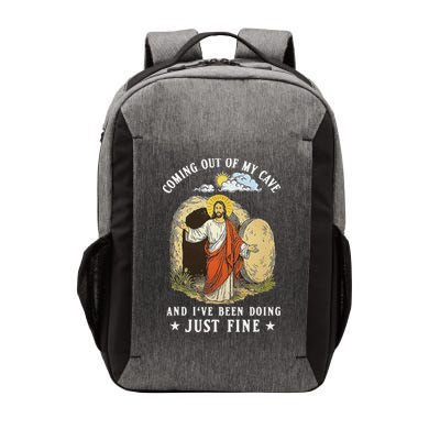 Jesus Coming Out Of My Cave And I've Been Doing Just Fine Vector Backpack