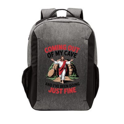 Jesus Coming Out Of My Cave And Ive Been Doing Just Fine Vector Backpack