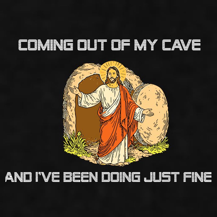 Jesus Coming Out Of My Cave And I've Been Doing Just Fine Ladies PosiCharge Tri-Blend Wicking Tank