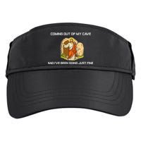 Jesus Coming Out Of My Cave And I've Been Doing Just Fine Adult Drive Performance Visor
