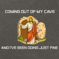 Jesus Coming Out Of My Cave And I've Been Doing Just Fine Cotton Canvas Backpack