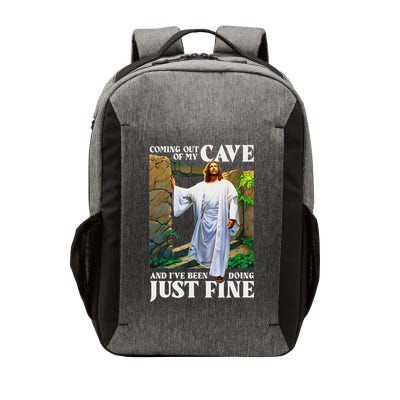Jesus Coming Out Of My Cave And I've Been Doing Just Fine Vector Backpack