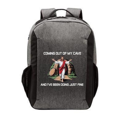 Jesus Coming Out Of My Cave And I've Been Doing Just Fine Vector Backpack