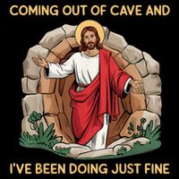 Jesus Coming Out Of My Cave And I'Ve Been Doing Just Fine Full-Length Apron With Pockets