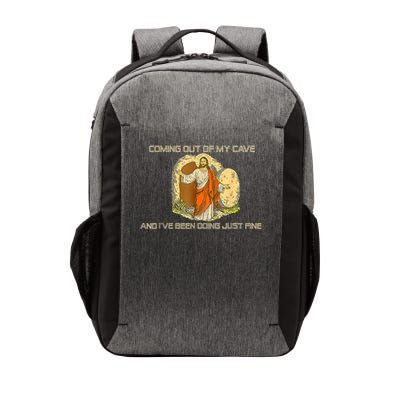Jesus Coming Out Of My Cave And I'Ve Been Doing Just Fine Vector Backpack