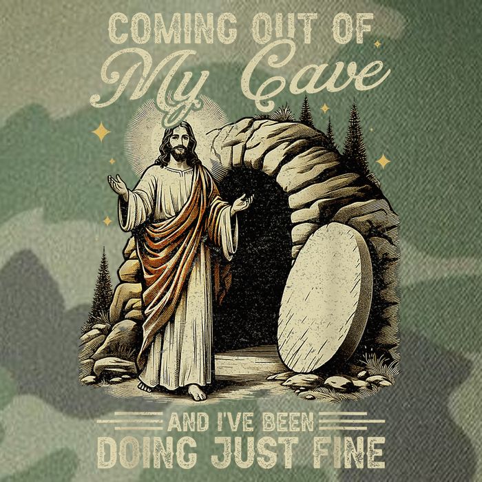 Jesus Coming Out Of My Cave And I'Ve Been Doing Just Fine Legacy Tie Dye Trucker Hat