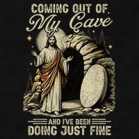Jesus Coming Out Of My Cave And I'Ve Been Doing Just Fine Ladies PosiCharge Tri-Blend Wicking Tank