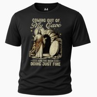 Jesus Coming Out Of My Cave And I'Ve Been Doing Just Fine Performance Shirt