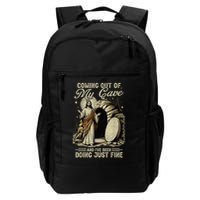 Jesus Coming Out Of My Cave And I'Ve Been Doing Just Fine Backpack