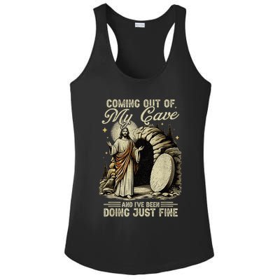 Jesus Coming Out Of My Cave And I'Ve Been Doing Just Fine Ladies PosiCharge Competitor Racerback Tank