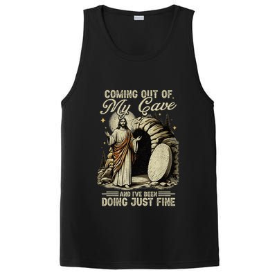 Jesus Coming Out Of My Cave And I'Ve Been Doing Just Fine PosiCharge Competitor Tank