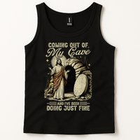 Jesus Coming Out Of My Cave And I'Ve Been Doing Just Fine Tank Top