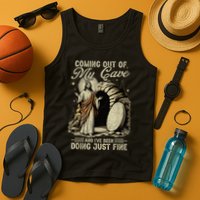 Jesus Coming Out Of My Cave And I'Ve Been Doing Just Fine Tank Top