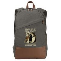 Jesus Coming Out Of My Cave And I'Ve Been Doing Just Fine Cotton Canvas Backpack