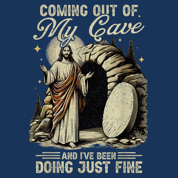 Jesus Coming Out Of My Cave And I'Ve Been Doing Just Fine Infant Baby Jersey Bodysuit