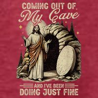 Jesus Coming Out Of My Cave And I'Ve Been Doing Just Fine Pom Pom 12in Knit Beanie