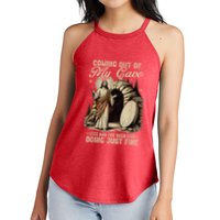 Jesus Coming Out Of My Cave And I'Ve Been Doing Just Fine Women's Perfect Tri Rocker Tank