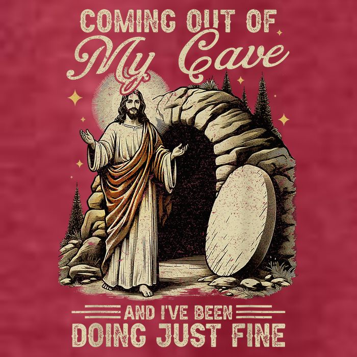 Jesus Coming Out Of My Cave And I'Ve Been Doing Just Fine Women's Perfect Tri Rocker Tank