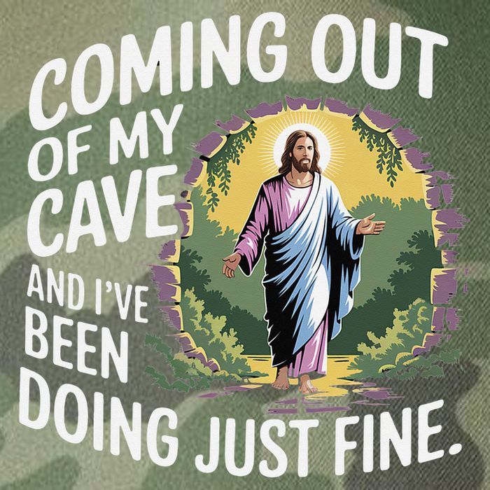 Jesus Coming Out Of My Cave And Ive Been Doing Just Fine Legacy Tie Dye Trucker Hat