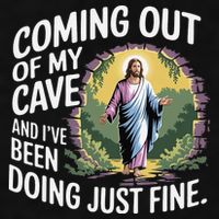 Jesus Coming Out Of My Cave And Ive Been Doing Just Fine Ladies PosiCharge Tri-Blend Wicking Tank