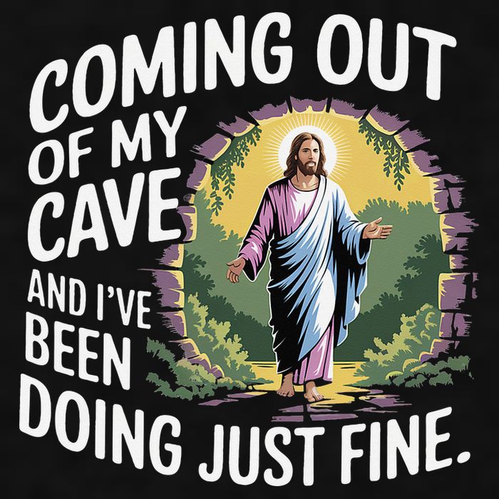 Jesus Coming Out Of My Cave And Ive Been Doing Just Fine Ladies PosiCharge Tri-Blend Wicking Tank