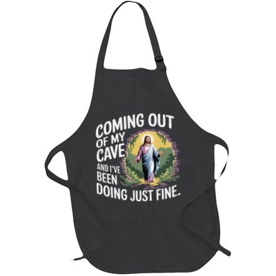 Jesus Coming Out Of My Cave And Ive Been Doing Just Fine Apron